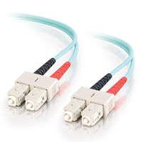 2m 10 gb aqua multimode 50125 duplex lszh fiber patch cable lc sc