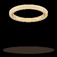 2mm Traditional Court Heavy Matt Centre With Grooves Wedding Ring In 18 Carat Yellow Gold