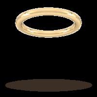 2mm Slight Court Standard milgrain edge Wedding Ring in 18 Carat Yellow Gold - Ring Size J