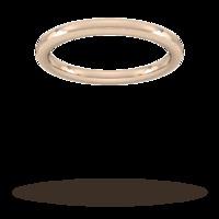 2mm Slight Court Heavy Milgrain Edge Wedding Ring In 18 Carat Rose Gold