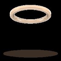 2mm Slight Court Extra Heavy matt centre with grooves Wedding Ring in 18 Carat Rose Gold - Ring Size P