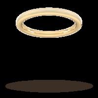 2mm Slight Court Standard Matt Finished Wedding Ring in 18 Carat Yellow Gold - Ring Size O