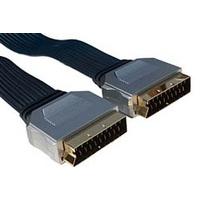 2m Flat Cable Scart to Scart Lead