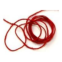 2mm Twisted Jute Rustic Cord Red