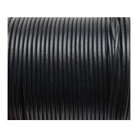 2mm Craft Factory Leather Thonging Cord Black