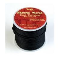 2mm Craft Factory Waxed Cotton Cord Black