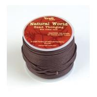 2mm Craft Factory Waxed Cotton Cord Brown