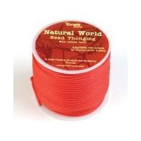 2mm Craft Factory Waxed Cotton Cord Red