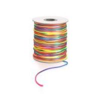 2mm Darice Space Dyed Satin Rat Tail Cord Multicoloured