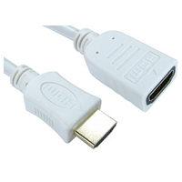 2m white angled figure 8 power lead c7 90 degree cable