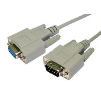 2m null modem cable d9 male to d9 female