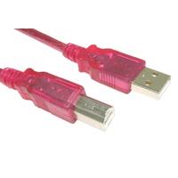 2M USB 2.0 A To B Data Cable Red