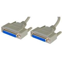 2m Null Modem Cable D25 Female to D25 Female