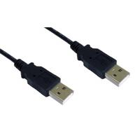 2M USB 2.0 A To A Data Cable Black