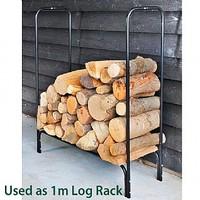 2m log rack with cover