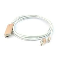 2m 8 Pin to HDMI Adapter Video Audio Cable 1080p AV TV Porjector Monitor for iPhone 5S 6 6S Plus iPad Air (3G only)