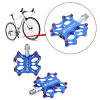 2Pcs 3 Sealed Bearings CNC Steel Axle Aluminum Alloy Platform Pedals for BMX MTB Bicycle 5 Colors