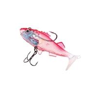2Pcs 8cm 15g Transparent T Tail Lead Fishing Lure Soft Bait with One Treble Hook One Single Hook