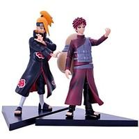 2PCS Naruto Deidara 16CM Gaara PVC Anime Action Figures Doll Toys