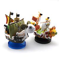 2PCS One Piece Going Merry 5CM THOUSANDS OF SUNNY Pirate Ship PVC Anime Action Figures Doll Toys
