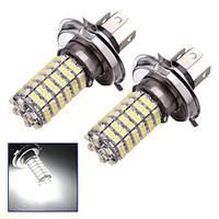 2pcs h4 120smd2835led patch near and far light white light