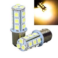 2pcs 1157 185050smd led car light bulb warm light dc12v