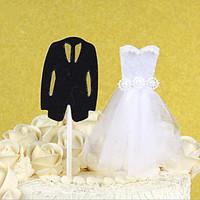 2Pcs/Set The Bride And Groom Cake Topper Custom Wedding Cake Decoration Birthday Dessert Wedding Decoration