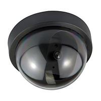 2pcs/Pack Indoor Outdoor CCTV Fake Dummy Dome Security Camera with Flahsing RED LED Light
