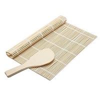 2Pcs Kitchen Accessories Sushi Tools Rolling Roller Bamboo Material Mat Maker DIY And A Rice Paddle Cooking Tools