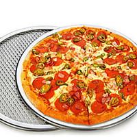 2Pcs New Aluminum Flat Mesh Pizza Screen Round Baking Tray Net Kitchen Tool