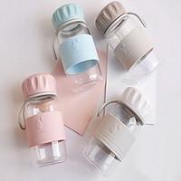 2Pcs Novelty Drinkware 400 ml Portable Glass Water Water Bottle Random Color