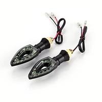 2pcs Motorcycle Motorbike Turn Signal Bulb Indicator Amber 12 SMD LED Light 12V 1W