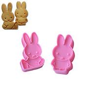 2PCS Miffy Pattern Cake and Cookie Cutter Mold