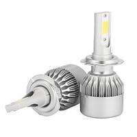 2pcs H7 7200LM Headlight Conversion Kits with Headlight Bulbs Bridgelux COB Chip