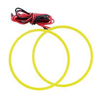 2pcs COB Angel Eyes 80MM Auto Halo Ring White Color Light Car Motorcycle With Lampshades DC12V