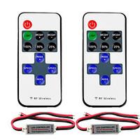 2pcs mini led controller dimmer with rf wireless remote control dc 524 ...