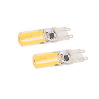 2Pcs Dimmable 3W BRELONG 4COB LED Lights G9/E14 White / Warm White Bulb AC220-240V