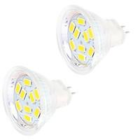 2pcs mr11 9led smd5730 4w dc12v 400lm warm white cool white decorative