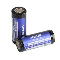 2PCS XTAR 26650 5000mAh 3.6V 18Wh Li-ion Rechargeable Battery