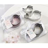 2pcs/box - Mamma and Baby Bird Stainless-Steel Cookie Cutters - Random Pink / Blue Tag Shipment - Beter Gifts