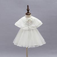 2pcs baby girls white dress bow polyester all seasons