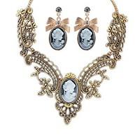 2pcsset necklace drop earring lady palace euramerican sweater statemen ...