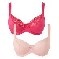 2Pack Jane Full Cup Hot Pink/Powder Bras