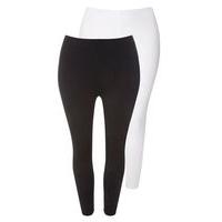 2pack black and white ankle leggings others