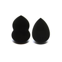 2Pcs Beauty Makeup Blender Blending Foundation Smooth Sponges Black Powder Puff