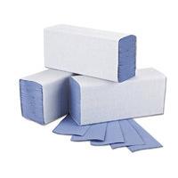 2work m fold hand towel 1 ply blue 242x240mm pk 3000