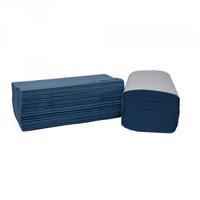 2Work Blue I-Fold 1-Ply Hand Towels 242x222mm Pack of 3600 2W70104