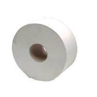 2Work White Jumbo 2 Ply Toilet Roll 410 Metre Pack of 6 KF03810