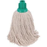 2Work 14oz Twine Rough Socket Mop Green Pack of 10 PJTG1410I