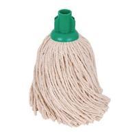 2Work 14oz PY Smooth Socket Mop Green Pack of 10 PJYG1410I